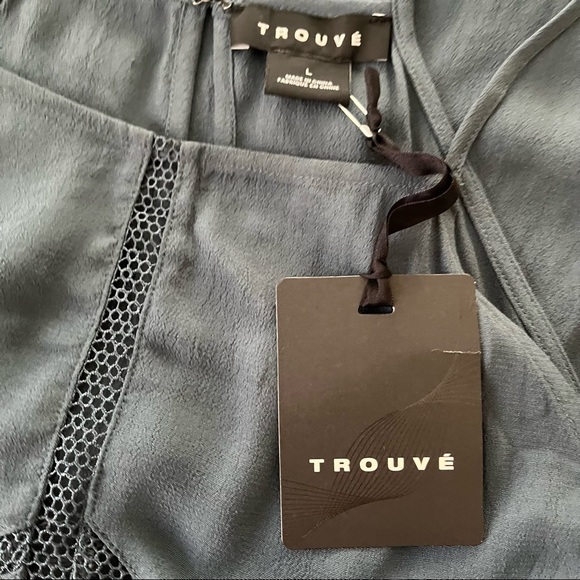 NWT, Trouve Cut Out Spaghetti Strap Drop Waist Tunic Top - Picture 11 of 11